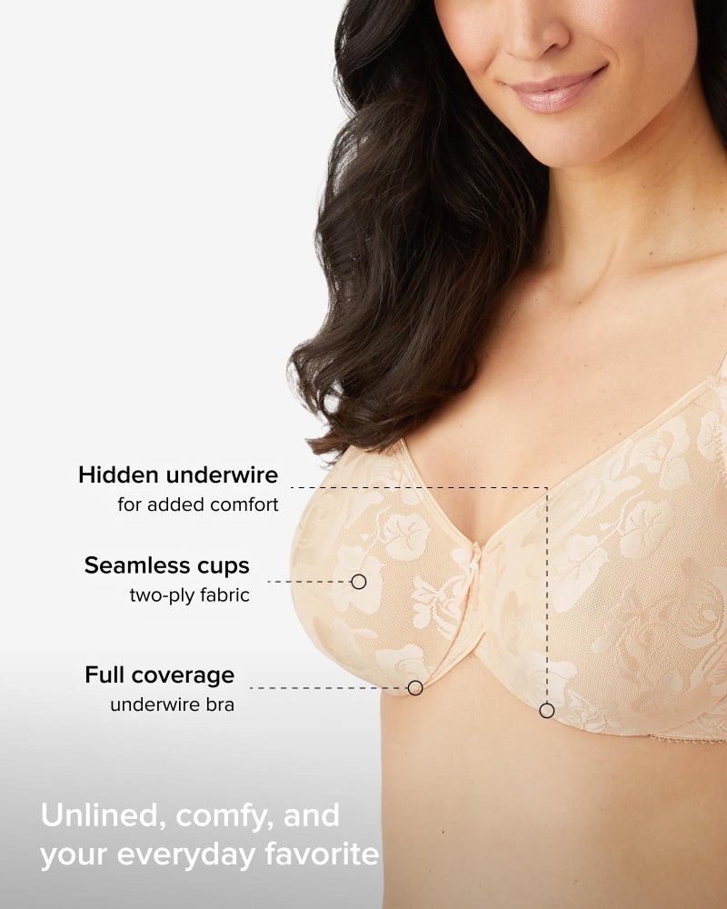 Wacoal Women's Awareness Unlined Underwire Full Coverage Bra, 85567 - Image 3